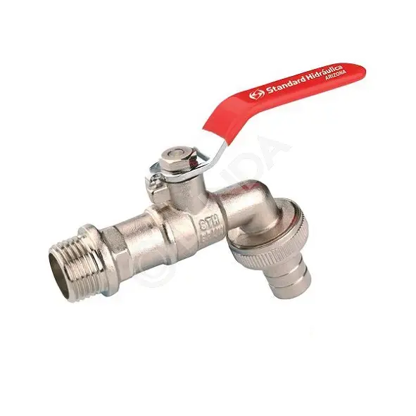 Шаровой латунный кран Аризона 35.019 НР, с рукояткой, угловой, со ...