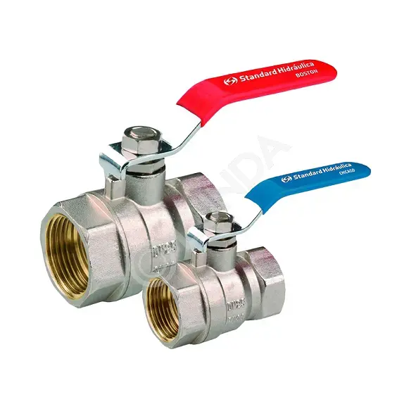 Шаровой латунный кран ВР-ВР полнопроходной Бостон/Чикаго, ручка-рычаг ...