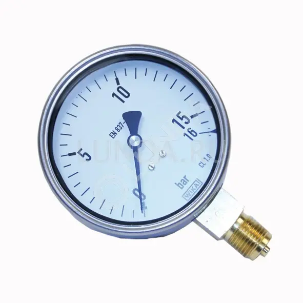 Манометр, тип 212.20, исполнение en 837-1, подключение снизу (корпус ...