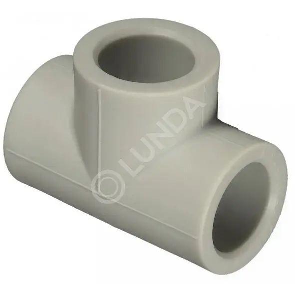 Тройник PPR 90° серый, RTP (РосТурПласт) | Lunda - фитинги