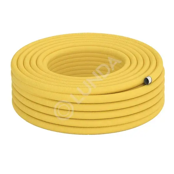 Гофрированная труба SS304 из нержавеющей стали в ПЭ оболочке желтого ...