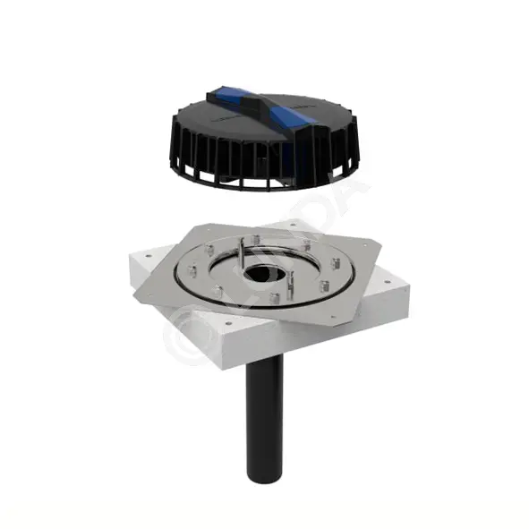 Воронка Pluvia с крепежным фланцем, для кровельных покрытий, Geberit ...