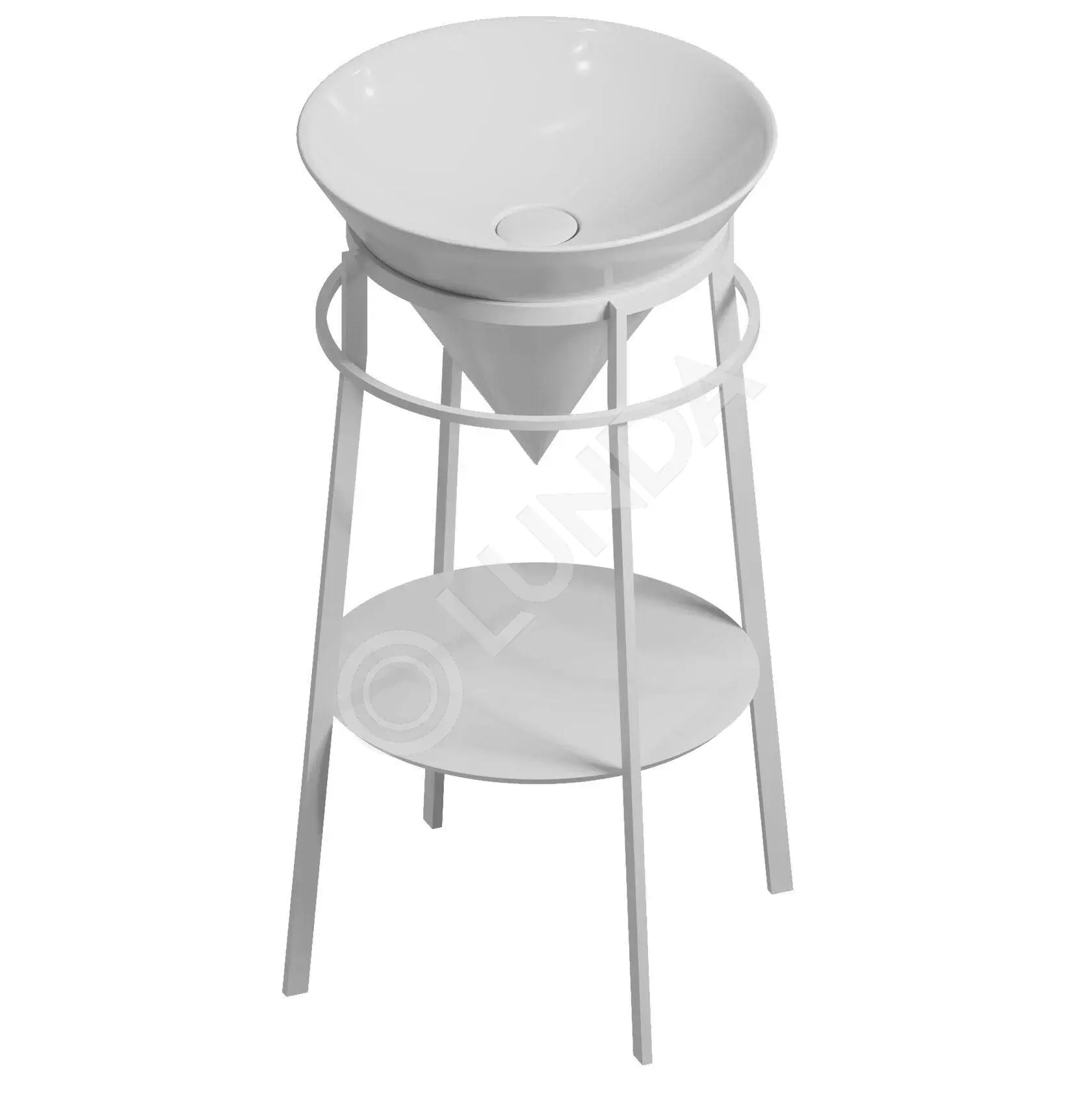 Круглая полка CONO встраиваемая, белый глянцевый, Kerama Marazzi