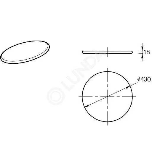 Круглая полка CONO встраиваемая, белый глянцевый, Kerama Marazzi