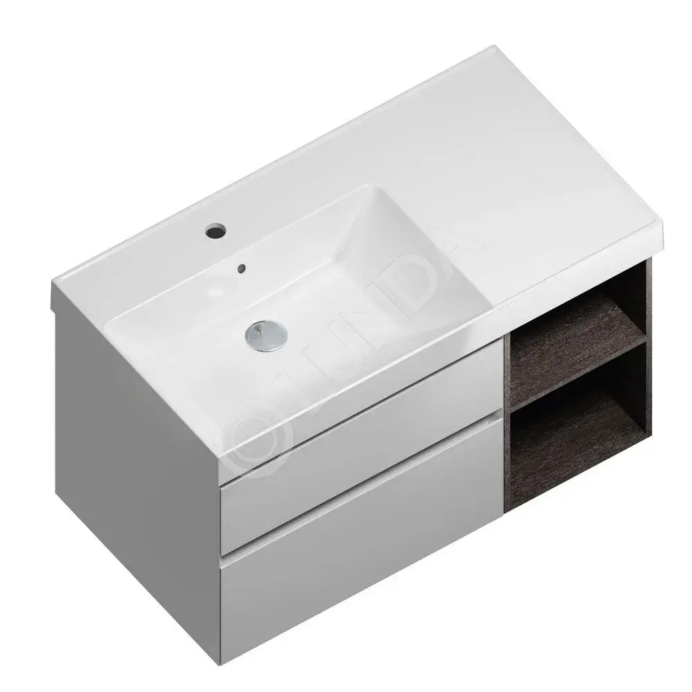 Тумба CUBO настенная белый, односторонняя, Kerama Marazzi