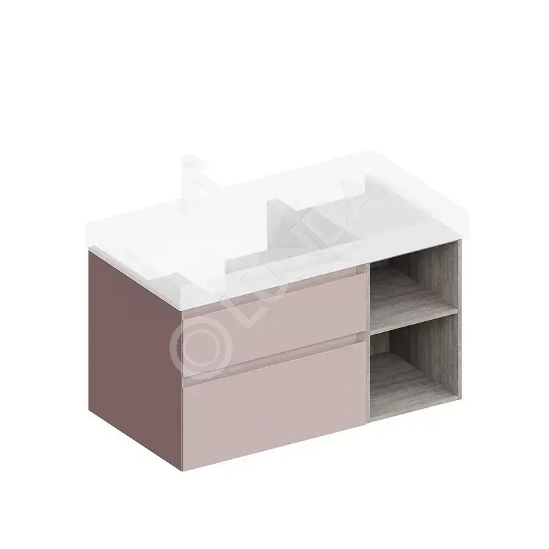 Тумба CUBO настенная мальва, односторонняя, Kerama Marazzi