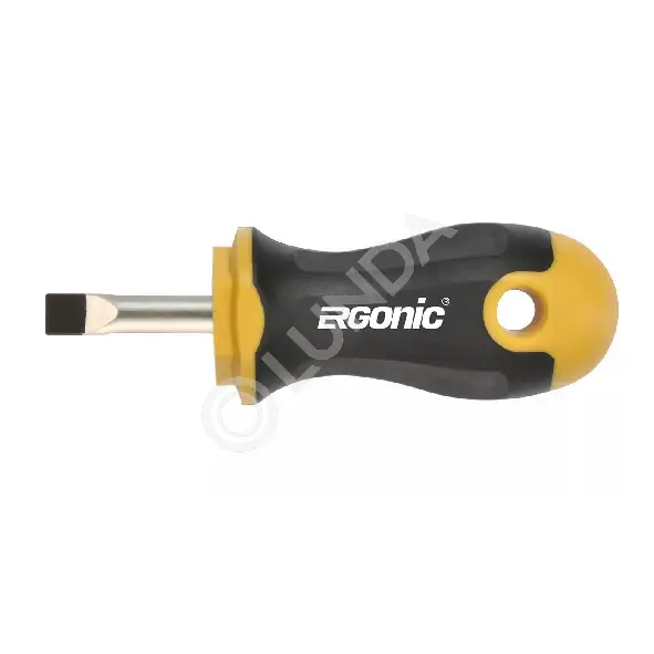 Отвертка плоская Ergonic Stubby SL5,5х25, Felo