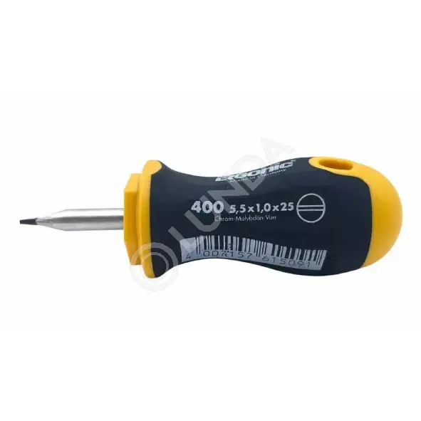 Отвертка плоская Ergonic Stubby SL5,5х25, Felo