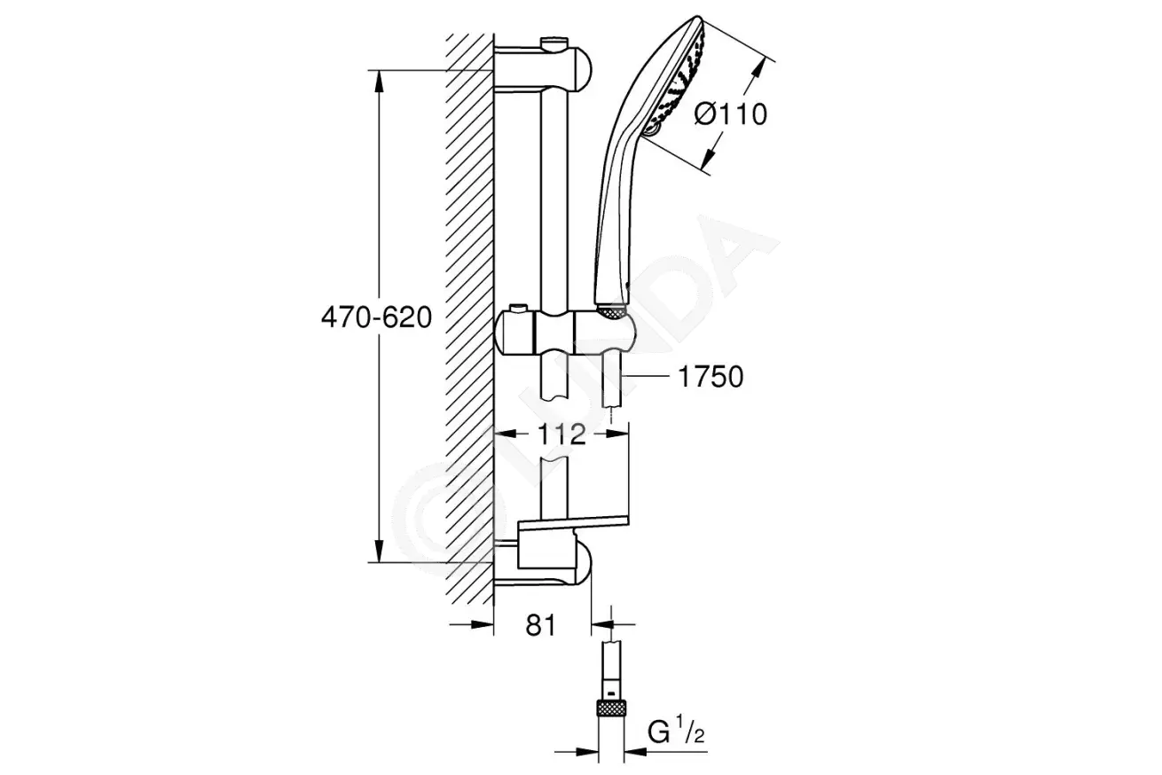 Душевой гарнитур Euphoria 110Duo с мыльницей, 2 режима струи, Grohe