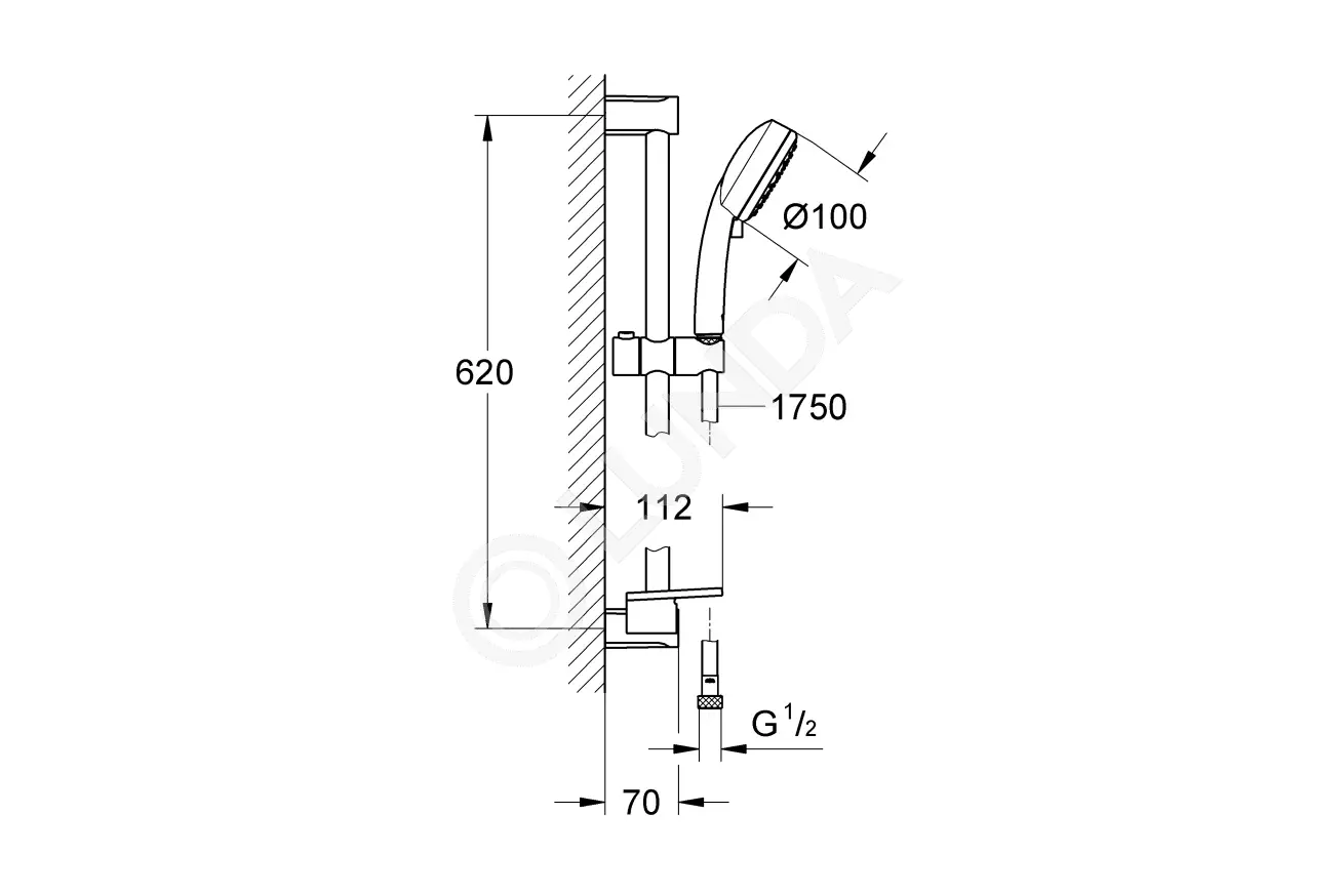 Душевой гарнитур New Tempesta Cosmopolitan 100 с мыльницей, 2 режима струи, Grohe