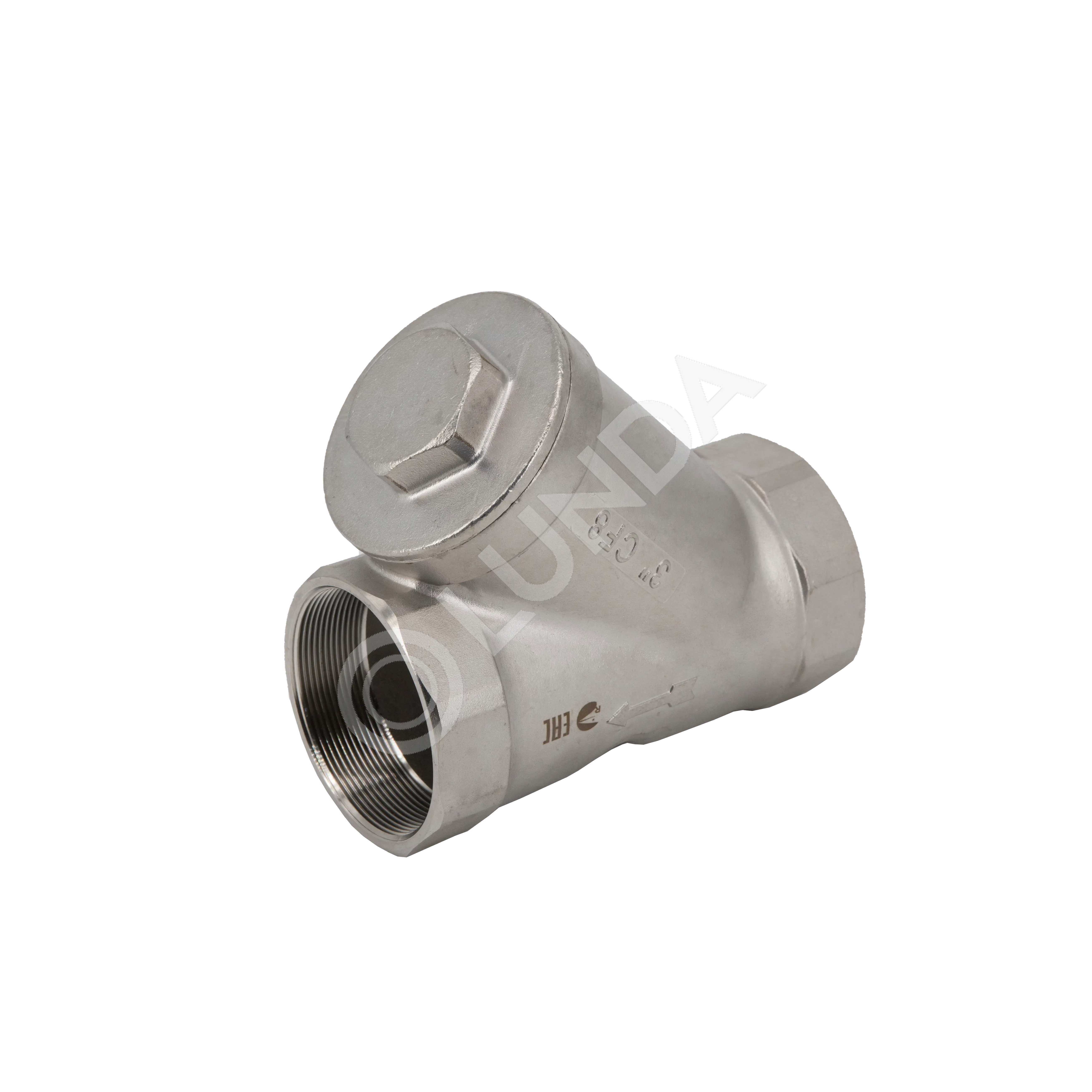 Обратный клапан муфтовый Y-тип нержавеющий, AISI304, (CF8), NewKey