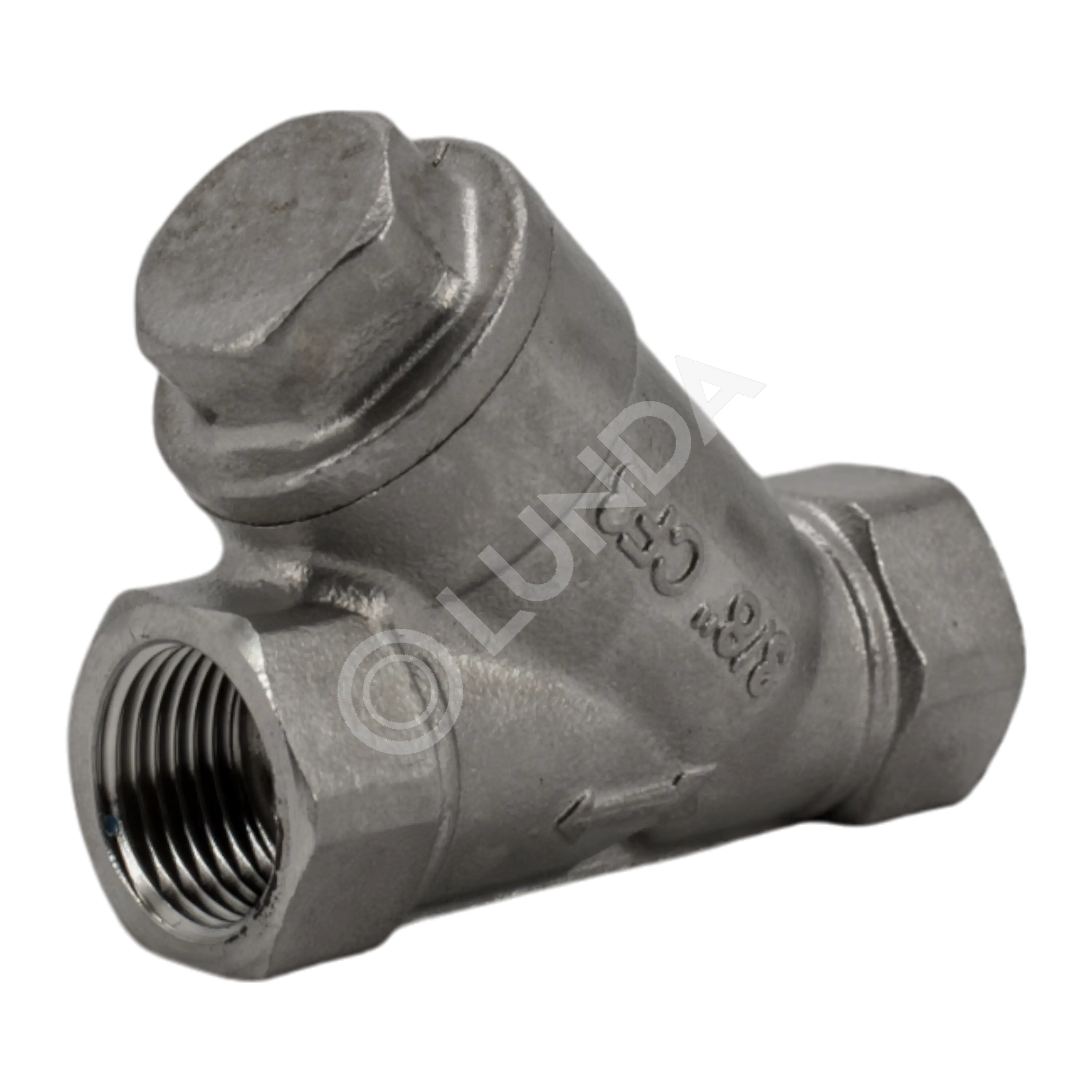 Обратный клапан муфтовый Y-тип нержавеющий, AISI304, (CF8), NewKey