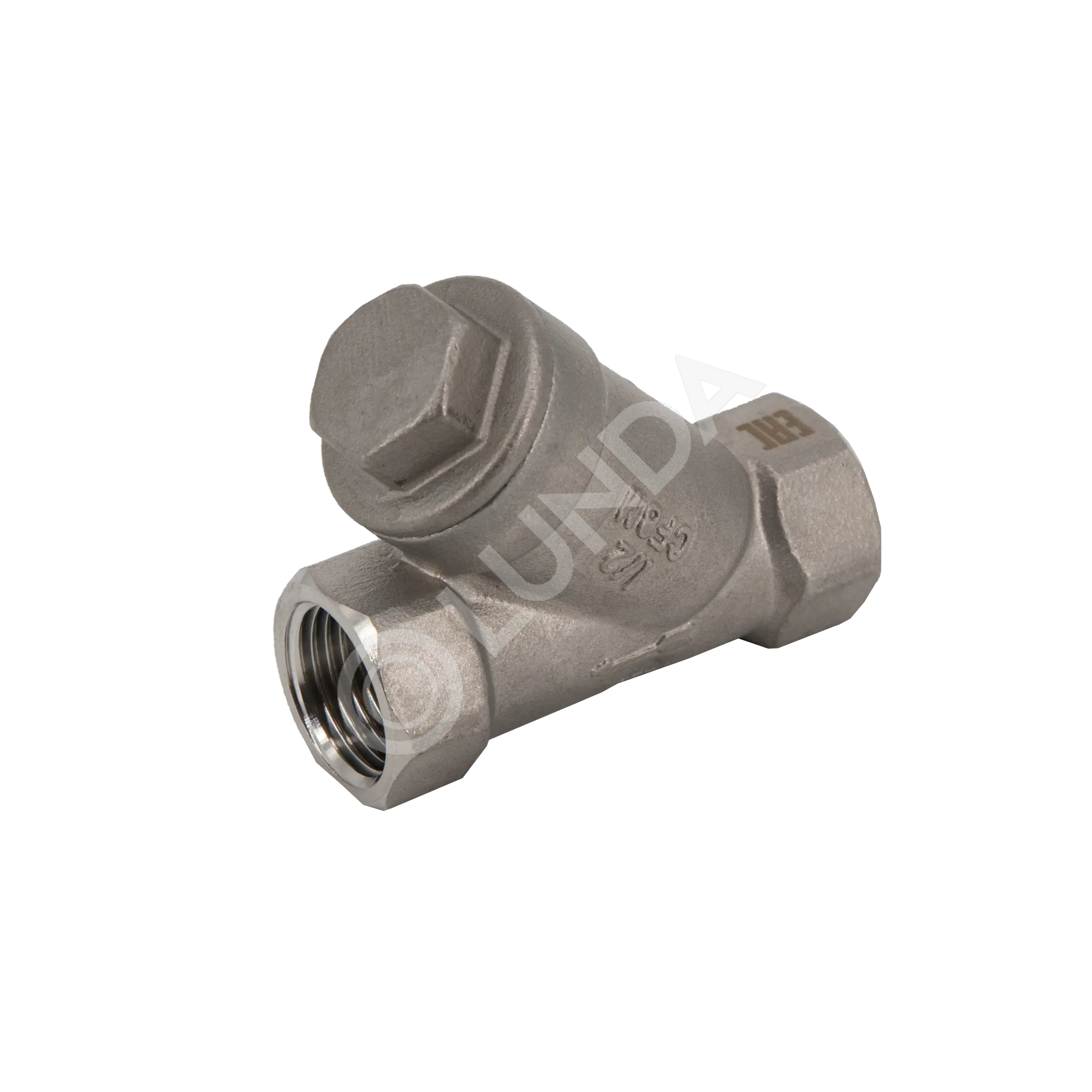 Обратный клапан муфтовый Y-тип нержавеющий, AISI316, (CF8M), NewKey