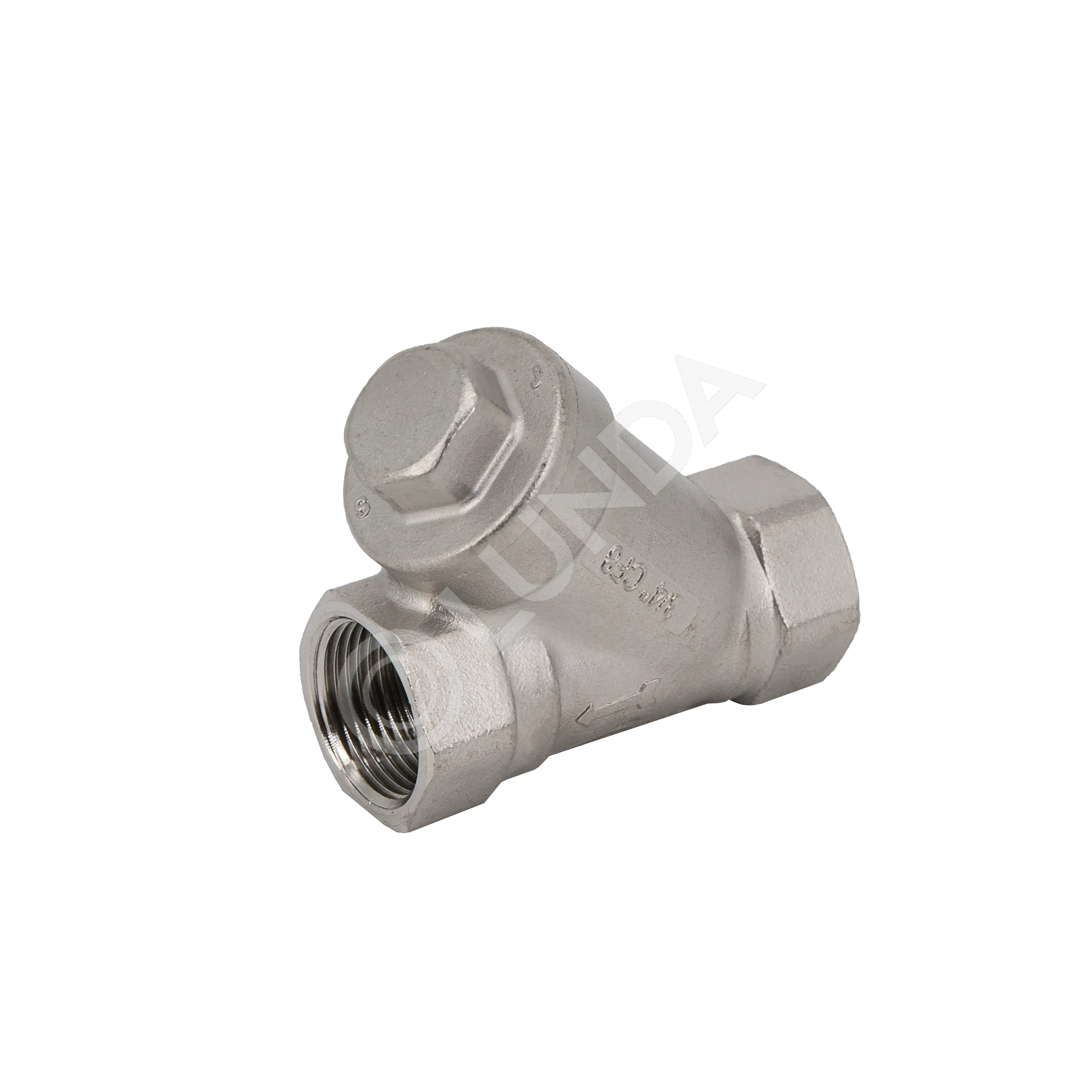 Обратный клапан муфтовый Y-тип нержавеющий, AISI316, (CF8M), NewKey