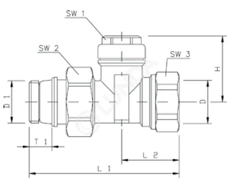 Запорный (отсечной) клапан Simplex прямой, тип N/M, Flamco | Lunda ...