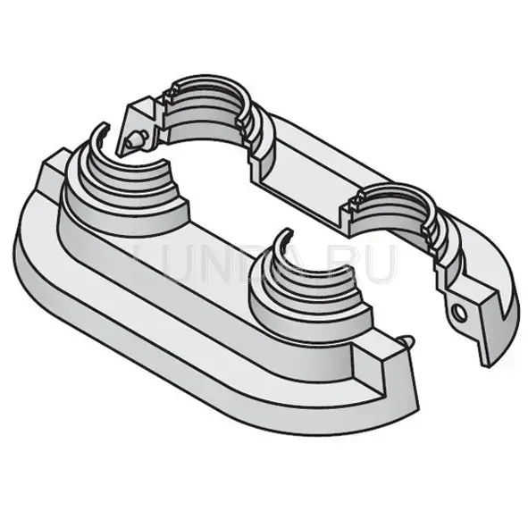 Декоративное кольцо (накладка) белое двойное разборное, Uponor Smart Radi