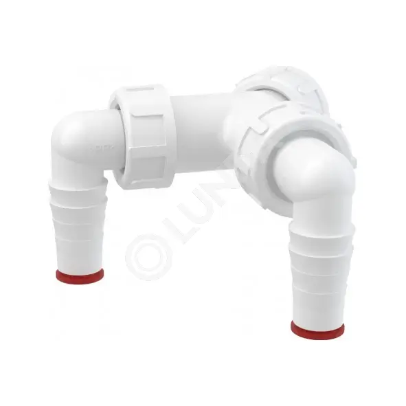 Двойное колено G1"/ 17-23 с обратным клапаном, ALCA