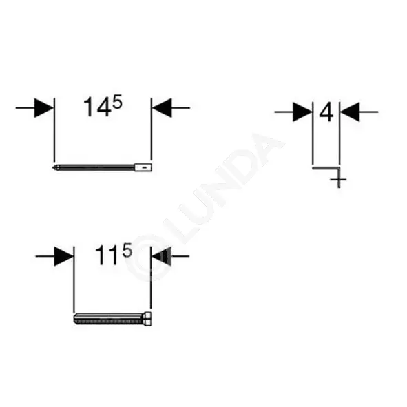 Удлинительный комплект для смывных клавиш Delta, Geberit | Lunda ...