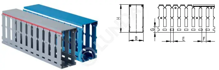 Короб перфорированный RL12 60x80 серый QUADRO, DKC