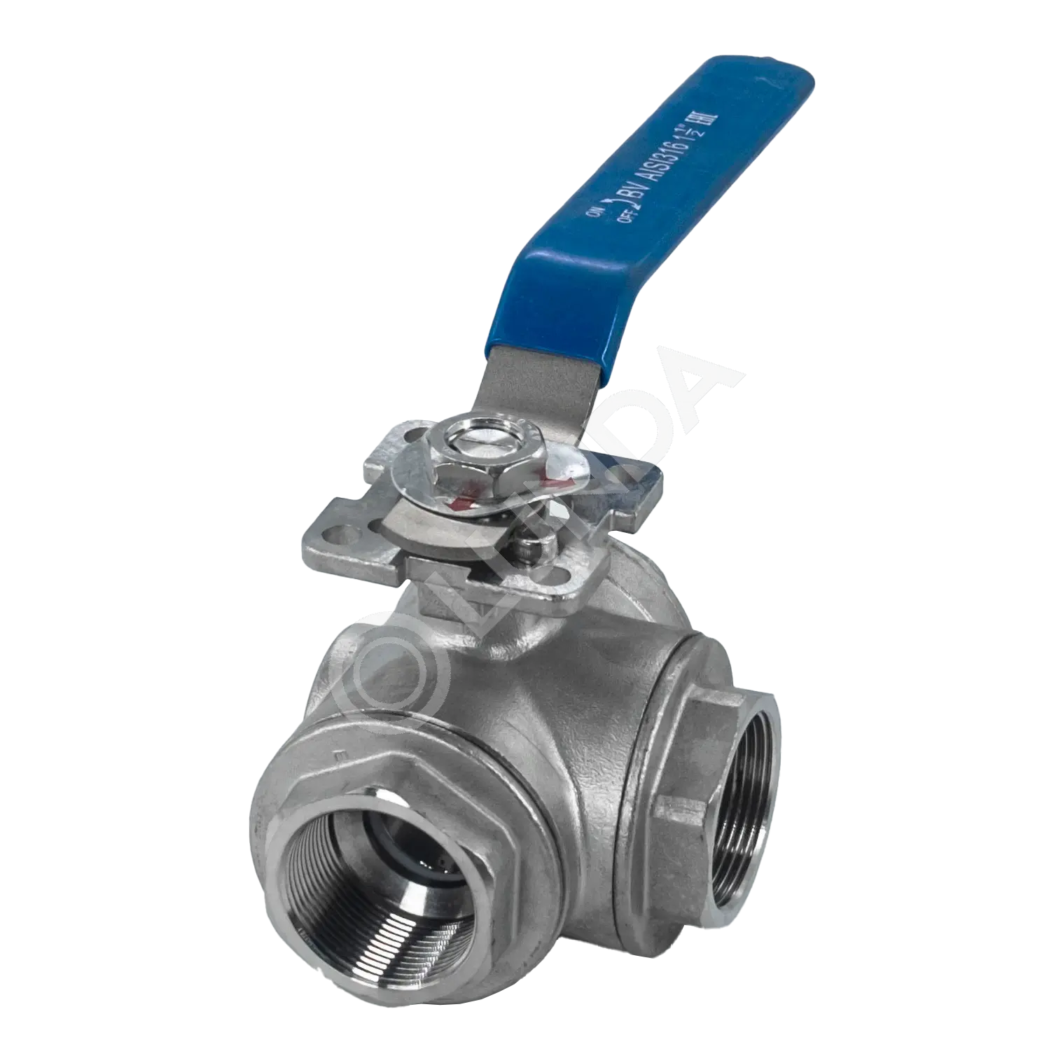 Кран шаровой муфтовый нержавеющий, AISI316, (CF8M), NewKey