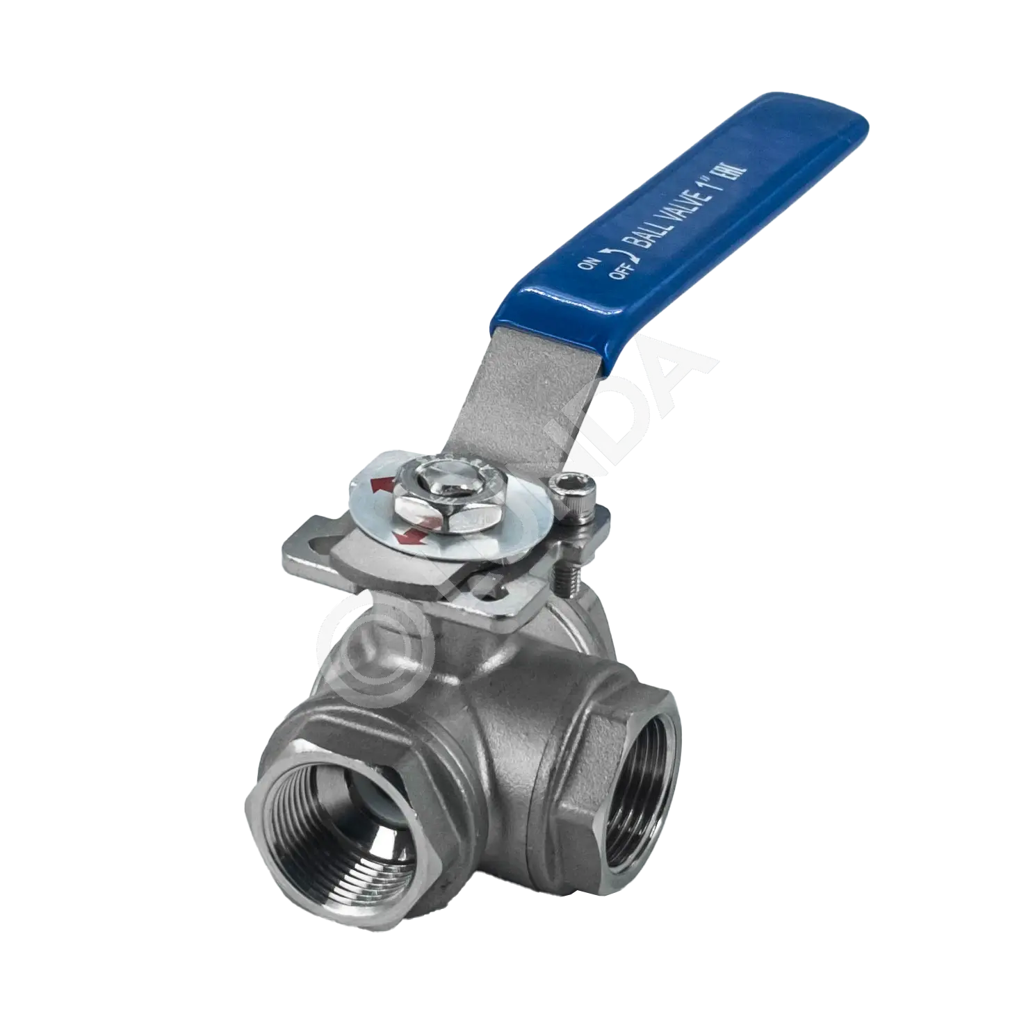 Кран шаровой муфтовый нержавеющий, AISI316, (CF8M), NewKey