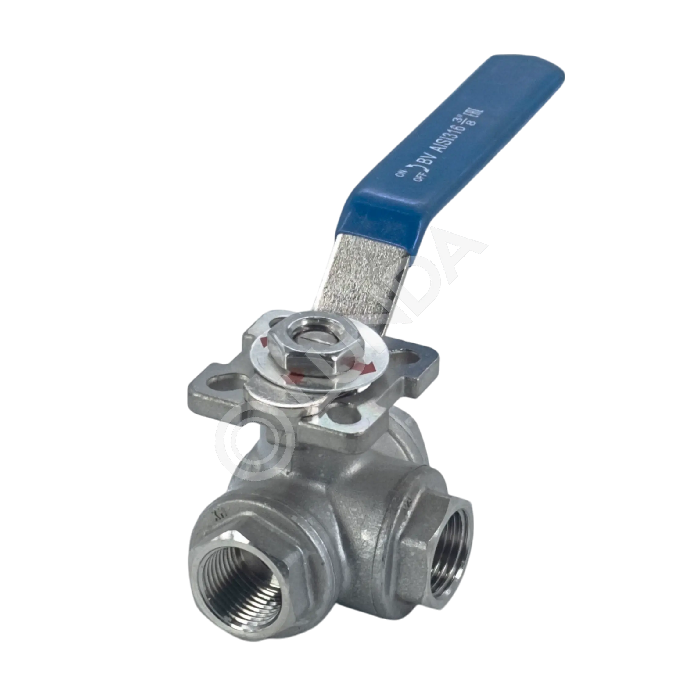 Кран шаровой муфтовый нержавеющий, AISI316, (CF8M), NewKey