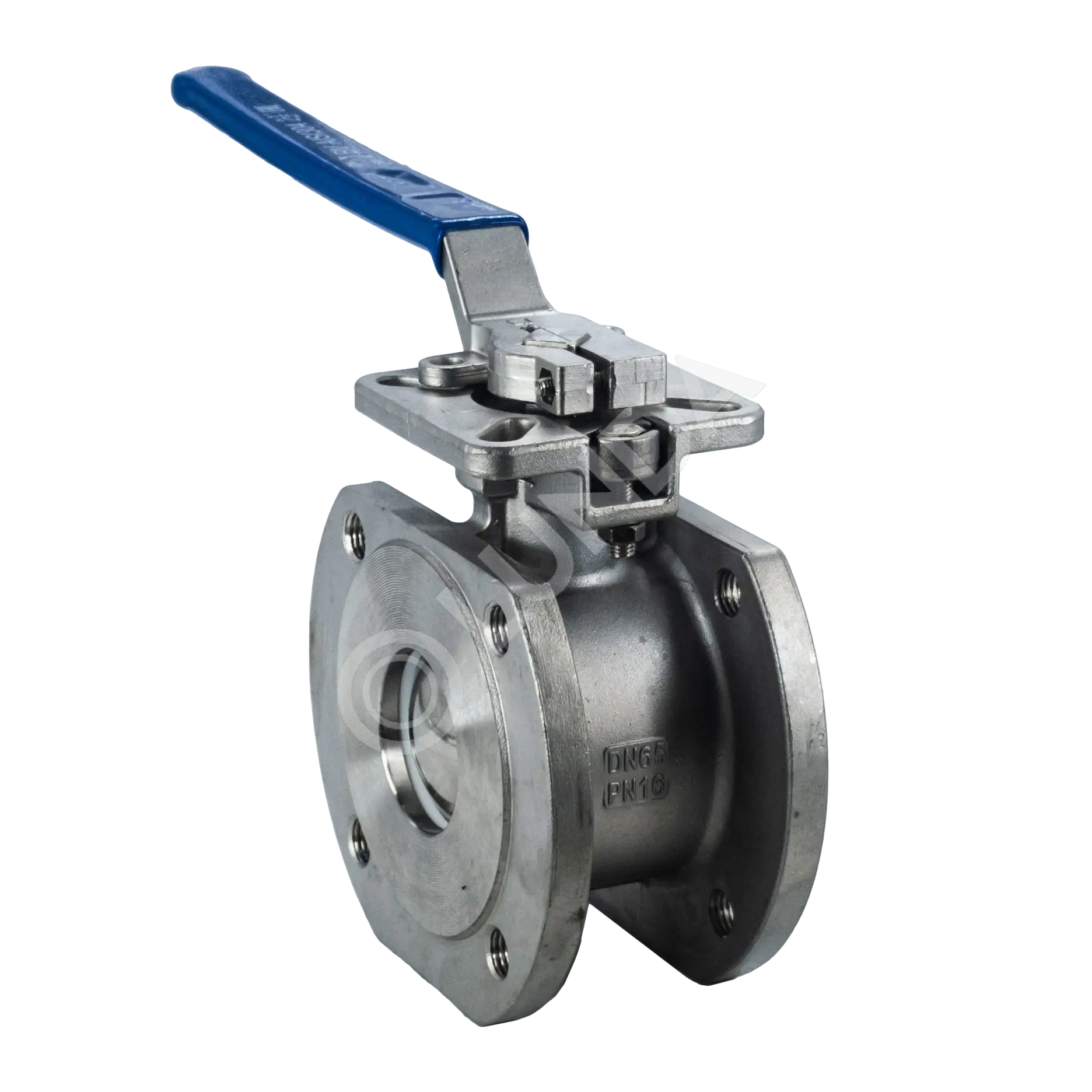 Кран шаровой межфланцевый под привод нержавеющий (1PC), AISI304, (CF8), NewKey