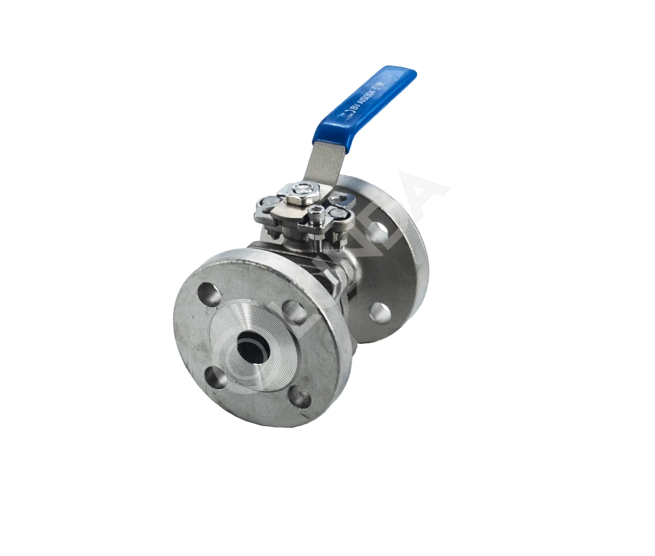 Кран шаровой фланцевый под привод нержавеющий (2PC), AISI304 DN20 (3/4"), (CF8), PN16, NewKey