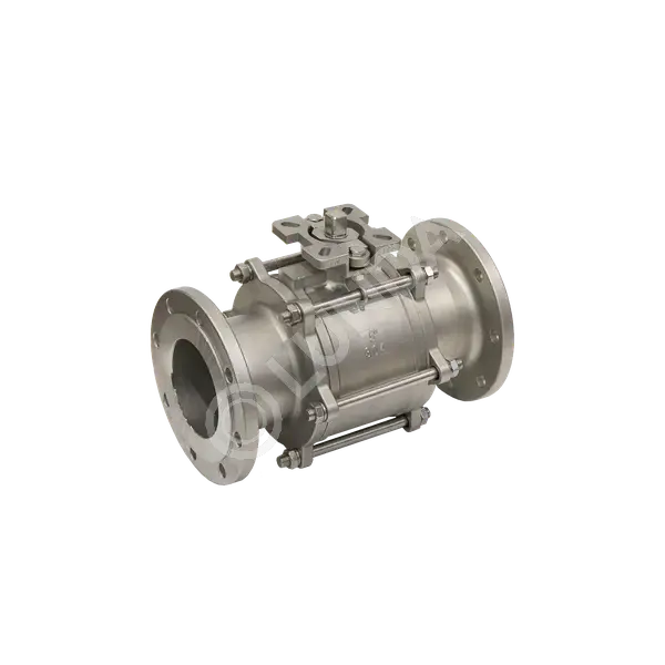 Кран шаровой фланцевый под привод нержавеющий (3PC), AISI304 DN, (CF8), NewKey