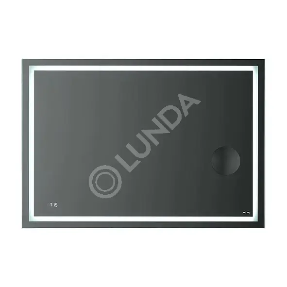 Универсальное зеркало с контурной Led-подсветкой, часами и косметическим зеркалом 100, Gem, AM.PM