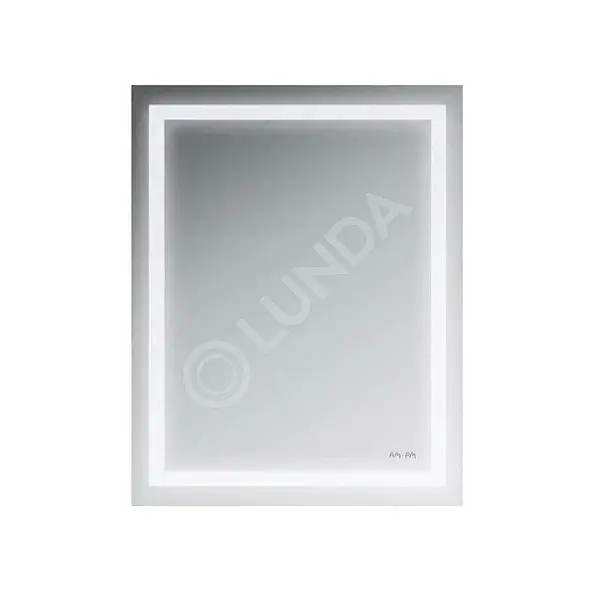 Универсальное зеркало настенное с контурной LED-подсветкой, 55 см, Gem, серебристый, AM.PM