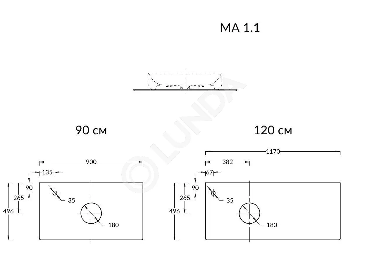 Столешница MAGICA Риккарди, серый, Kerama Marazzi