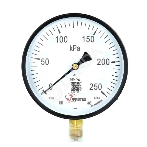 Манометр МП4-Уф (кПа), кл. 1,5, 160 мм, подключение снизу, Физтех купить от 1679 руб | Lunda - механические манометры