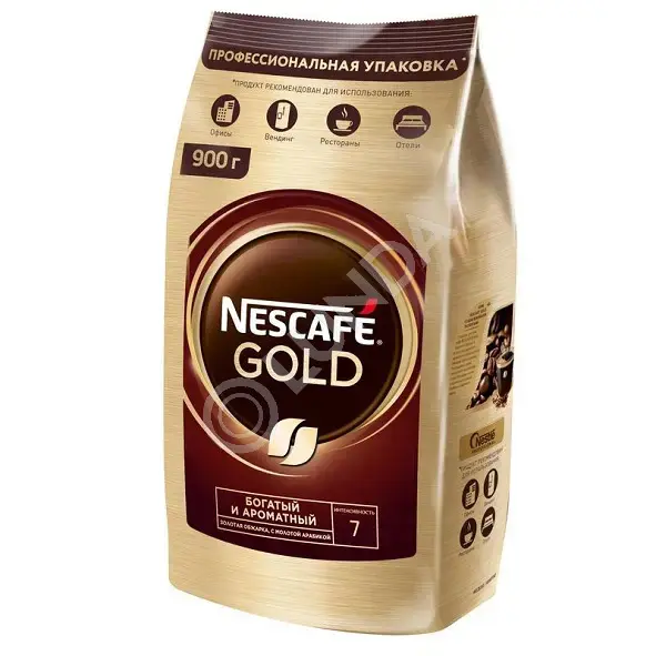 Кофе растворимый Nescafe Gold 900 г (пакет) | Lunda - хозяйственные товары