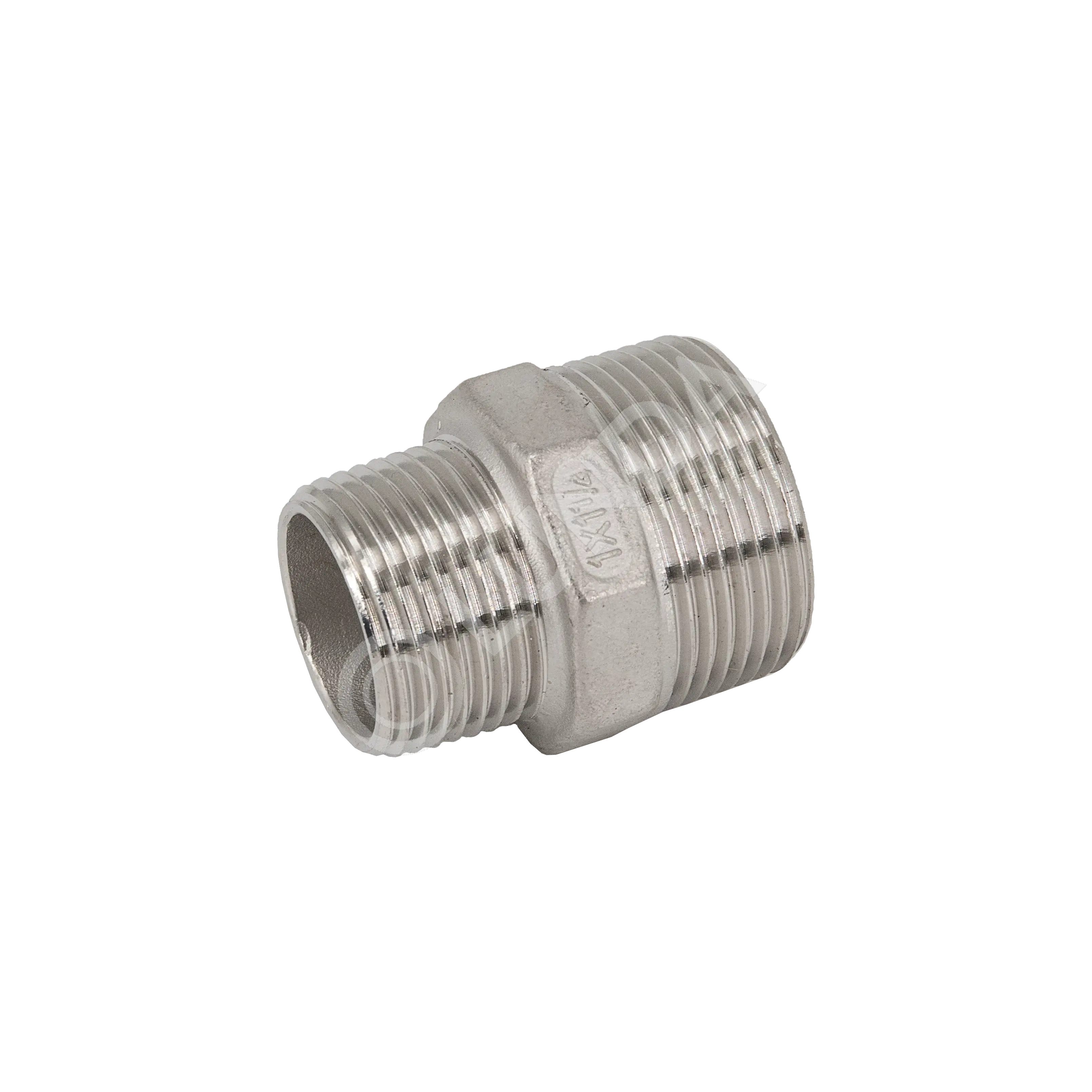 Ниппель резьбовой переходной нержавеющий, AISI304, (CF8), NewKey