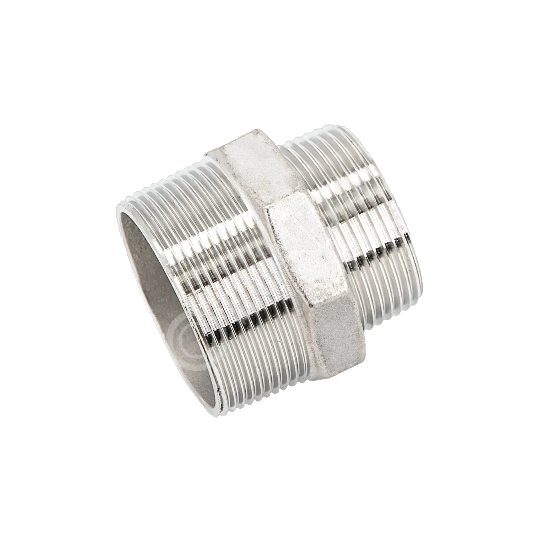 Ниппель резьбовой переходной нержавеющий, AISI304, (CF8), NewKey
