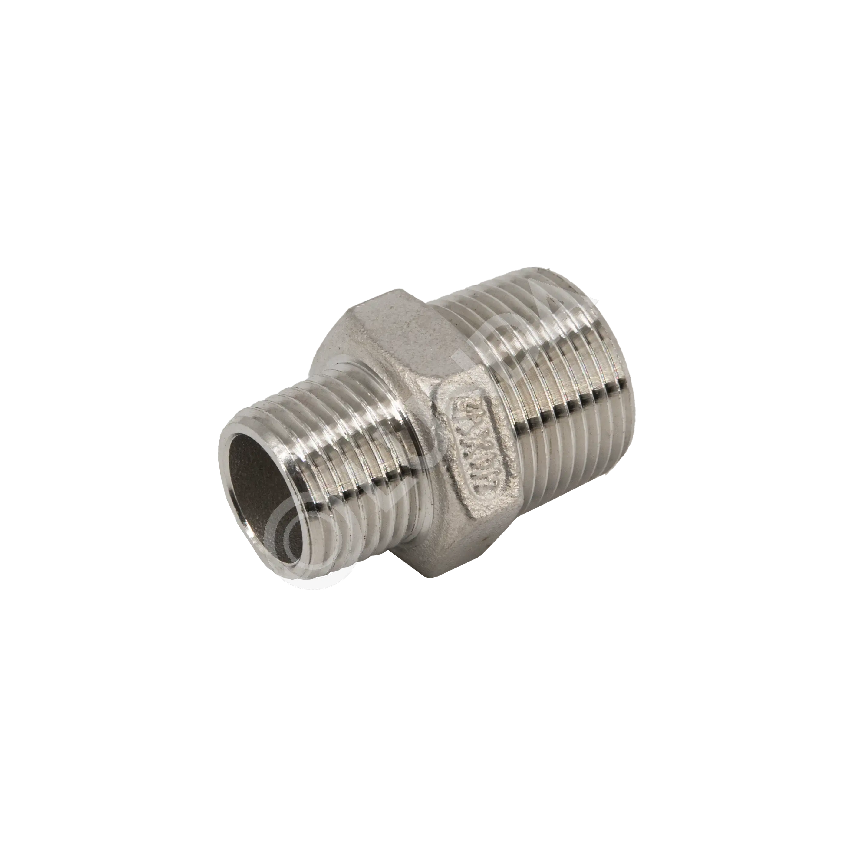 Ниппель резьбовой переходной нержавеющий, AISI316, (CF8), NewKey