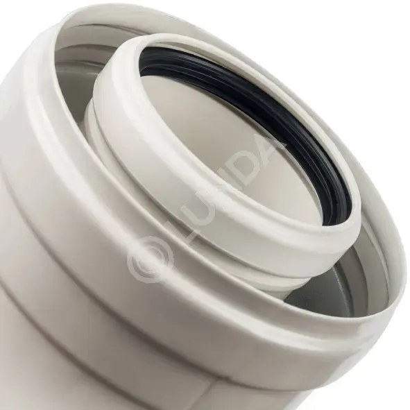 Отвод коаксиальный 45° DN 60/100 мм, полипропиленовый, Stout