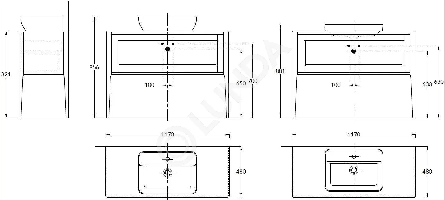 Тумба PLAZA CLASSIC напольная капучино, Kerama Marazzi
