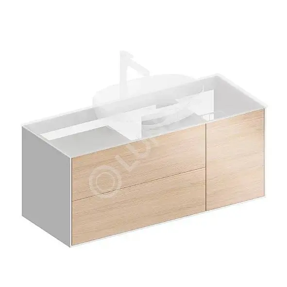 Тумба PLAZA Modern подвесная с 3-мя ящиками, дуб орегон, Kerama Marazzi