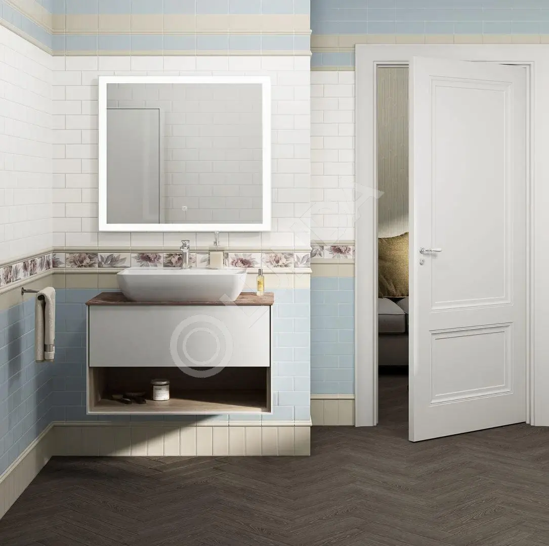 Тумба PLAZA Modern подвесная с ящиком и полкой, белый, Kerama Marazzi