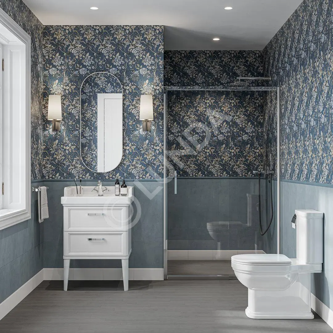 Тумба POMPEI напольная с 2-мя ящиками, белая глянцевая, Kerama Marazzi