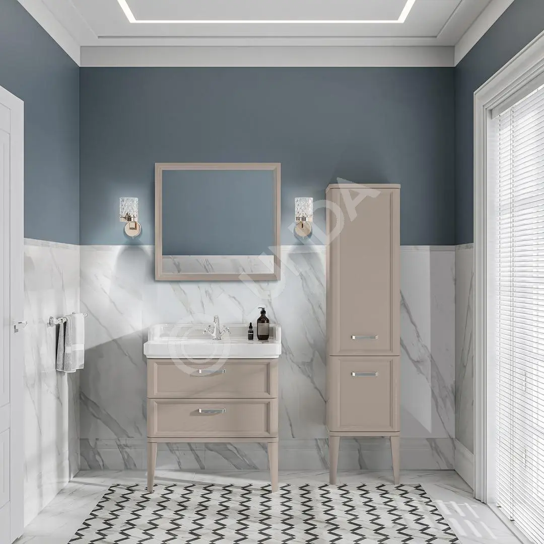 Тумба POMPEI напольная с 2-мя ящиками, камео бежевый, Kerama Marazzi
