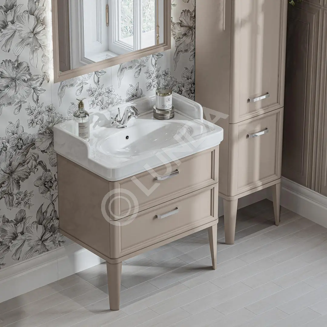 Тумба POMPEI напольная с 2-мя ящиками, камео бежевый, Kerama Marazzi