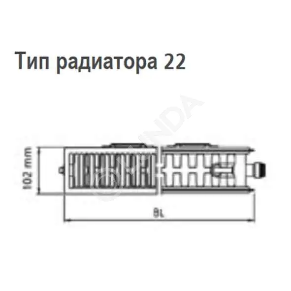 Радиатор с нижней подводкой