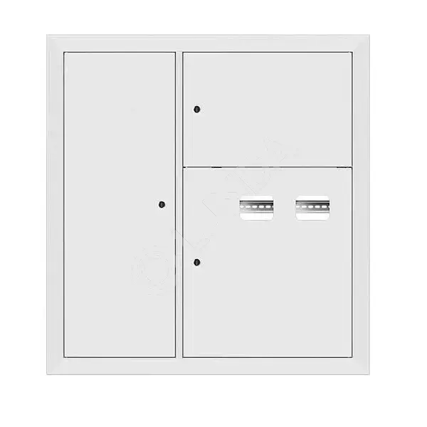 Щит этажный 2 кв, RAL9003 со слаботочным отсеком слева (1000х950х150) PROxima, EKF