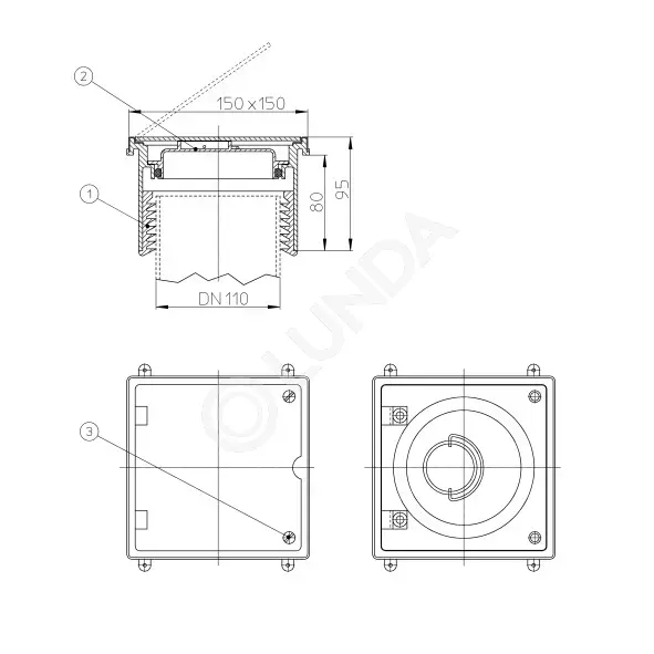 Ревизия-прочистка для труб из ПВХ, для труб SML, HL | Lunda - канализация