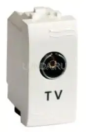 Розетка телевизионная TV с согласующим сопротивлением бежевая 1 модуль, DKC