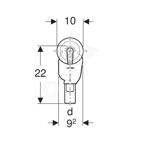 Встроенный сифон для стиральной или посудомоечной машины, со сливным ...
