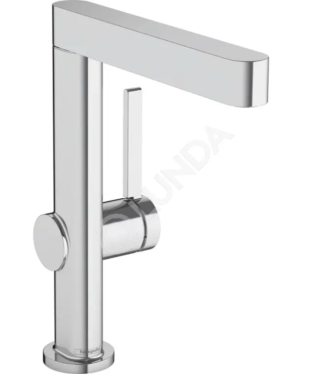 Смеситель для раковины Finoris с донным клапаном Push-Open и поворотным изливом, Hansgrohe